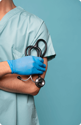 doctor holding stethoscope