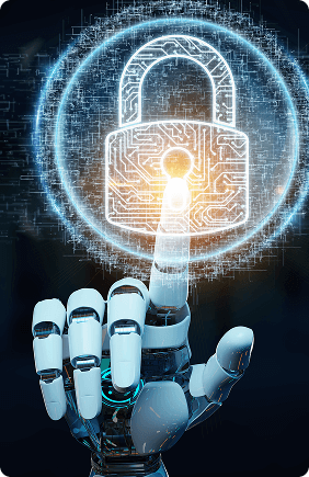 Robotic Hand Securing Digital Data